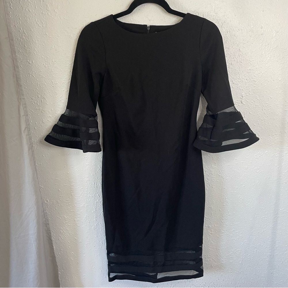 ⭐️Calvin Klein Black Illusion Bell Sleeve Dress